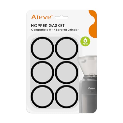 Aieve Hopper Gasket Compatible with Baratza Grinder, Gasket Replacement for Baratza Virtuoso Coffee Grinder & Conical Burr Coffee Grinder (6 Pack)