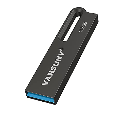 Vansuny 128GB Flash Drive Metal Waterproof USB Drive USB 3.0 Ultra High Speed Memory Stick, Portable Thumb Drive for PC/Tablets/Mac/Laptop