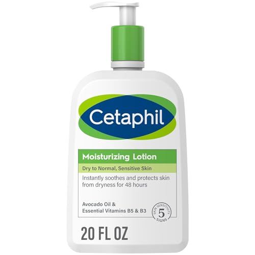 Cetaphil Face & Body Moisturizer, Hydrating Moisturizing Lotion for All Skin Types, Suitable for Sensitive Skin, NEW 20 oz, Fragrance Free, Hypoallergenic, Non-Comedogenic