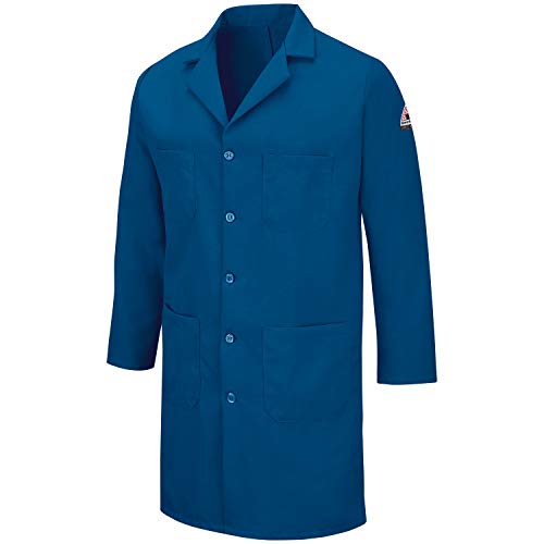 Bulwark FR Mens Nomex Lab Coat, Royal Blue, X-Large US