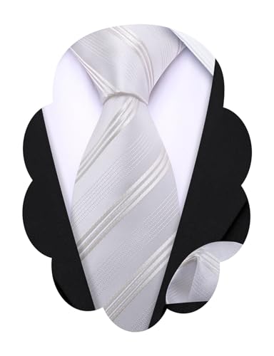 Barry.Wang Boys Necktie Pocket Square Adjustable 47.2' Self-Ties for Kids Solid Woven Teenager Ceremony Uniforms Wedding