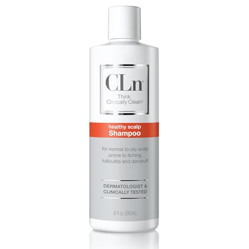 CLn Shampoo - Clarifying Formula with Salicylic Acid, For Normal to Oily Scalp Prone to Folliculitis, Dandruff, Itchy & Flaky Scalp, Fragrance-Free & Paraben-Free, 8 fl. oz.