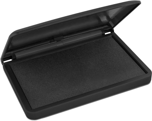 MaxMark Large Black Stamp Pad - 2-3/4' by 4-1/4' - Premium Quality Felt Pad