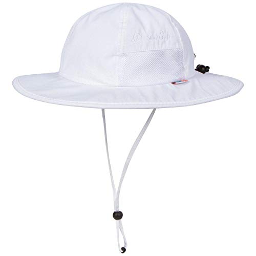 SwimZip Wide Brim Sun Hat | UPF 50+ Protection for Baby, Toddler, and Kids White