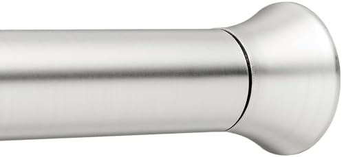 Amazon Basics Shower Curtain Tension Rod, Adjustable Length, 42-73', Nickel