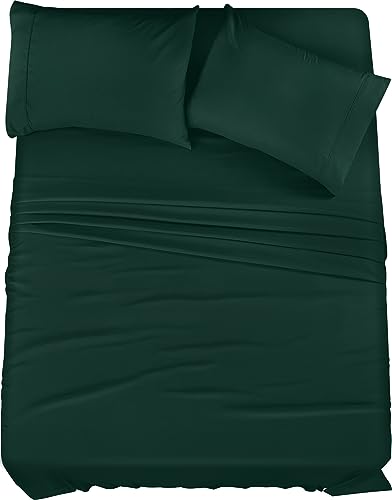 Utopia Bedding Queen Bed Sheets Set - 4 Piece Bedding - Brushed Microfiber - Shrinkage and Fade Resistant - Easy Care (Queen, Emerald)