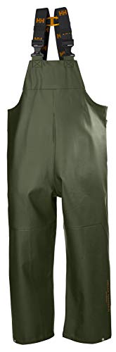 Helly-Hansen Workwear Gale Waterproof Bib Pants for Men Made from Heavy-Duty Protective Polyester/Polyurethane for Mobility, Army Green - XL