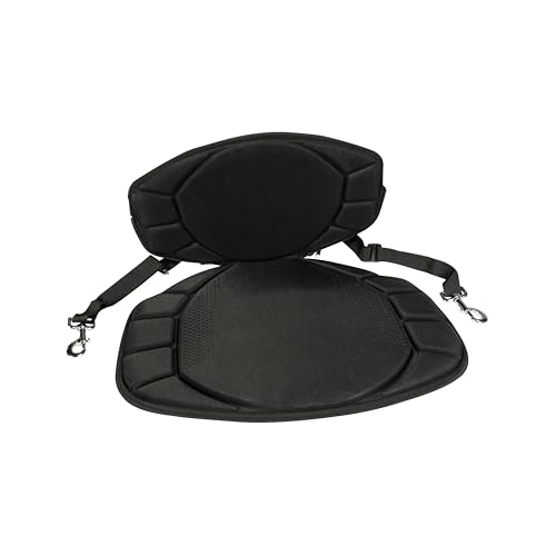 Pelican Boats - Sit-on-top Kayak or SUP Seat – PS0480-3 - Universal Fit Water Repellent Cushion with Back Support, Black