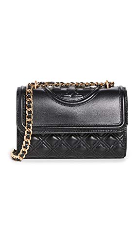 Tory Burch Women's Small Fleming Convetible Shoulder Bag, Black, One Size