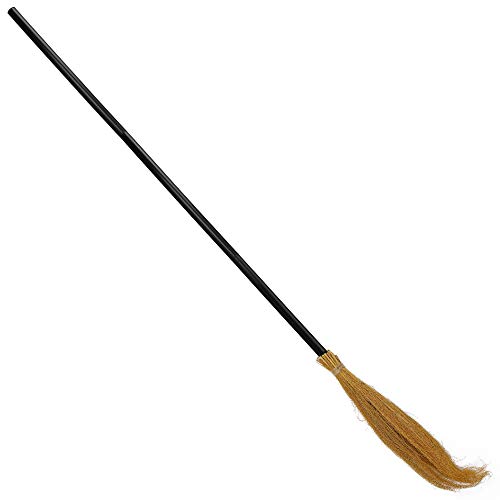 Skeleteen Witch Broomstick Costume Accessories - Realistic Wizard Flying Broom Stick Accessory For Costumes