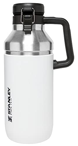 Stanley Go Growler, 64oz Stainless Steel Vacuum Insulated Beer Growler, Rugged Growler with Stainless Steel Interior, 24 Hours Cold and 4 Days Ice Retention, Polar