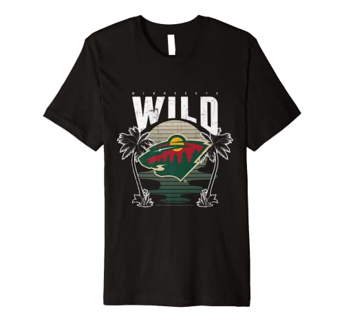 Calhoun NHL Surf & Skate Minnesota Wild Beach Sunset Premium T-Shirt