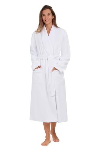 MONARCH Plush Lined Microfiber Bath Robe for Women or Men - Super Soft, Durable Luxury Spa, Resort & Hotel Bathrobe, Generously Sized (Unisex) Cypress