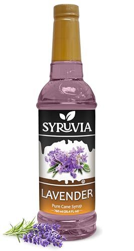 Syruvia Lavender Syrup for Coffee & Cocktails 25.4 Ounces Syrups for Coffee Drinks