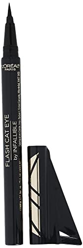 L'Oreal Paris Makeup Infallible Flash Cat Eye Waterproof Liquid Eyeliner, Black, 0.44 oz.