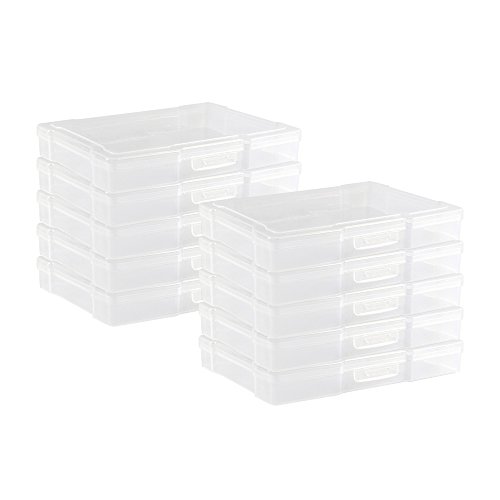 novelinks Transparent 4' x 6' Photo Storage Boxes - Photo Organizer Cases Photo Keeper Picture Storage Containers Box for Photos - 10 PACK (Clear)