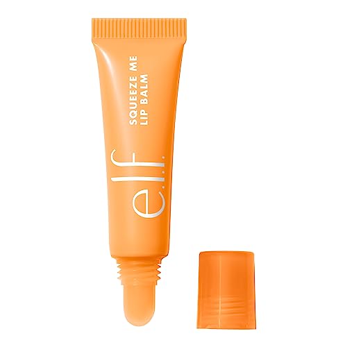 e.l.f. Squeeze Me Lip Balm, Moisturizing Lip Balm For A Sheer Tint Of Color, Infused With Hyaluronic Acid, Vegan & Cruelty-free, Peach