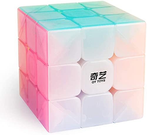 D-FantiX QY Toys Warrior W 3x3 Speed Cube Jelly 3x3x3 Magic Cube Puzzles Transparent Pastel Color