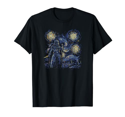 Star Wars Classic Darth Vader In Van Gogh's Starry Night T-Shirt