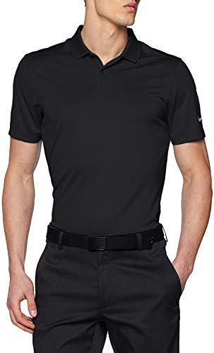 Nike Men's Dry Victory Solid Polo Golf Shirt, Black/Cool Grey, Medium