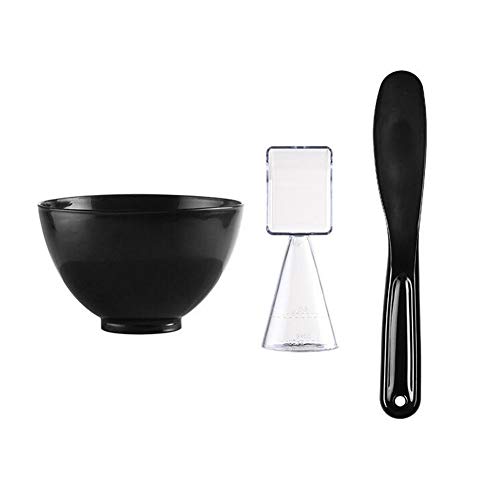 VASANA 3 in 1 Facemask Mixing Bowl Set with Spatula and Measuring Cup Plastic Facemask Applicator DIY Skin Care Tool Kit for Women Lady Girls (Color Random)