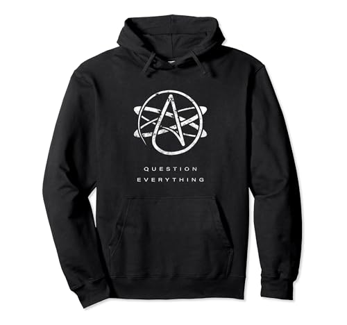 Atheist Logo Science Atom Symbol Question Everything Hoodie
