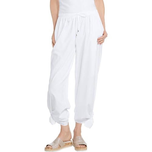 Coolibar UPF 50+ Women's Petra Wide Leg Pants - Sun Protective (Small- White)