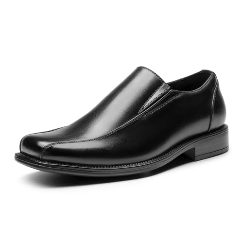 Bruno Marc Mens Leather Lined Dress Loafers Shoes, 1-Black - 12 (State-01)