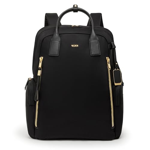 TUMI Voyageur Atlanta Backpack - Men's & Women's Travel & Work Backpack - Black - Gold Hardware - 18.0' X 13.0' X 5.5'