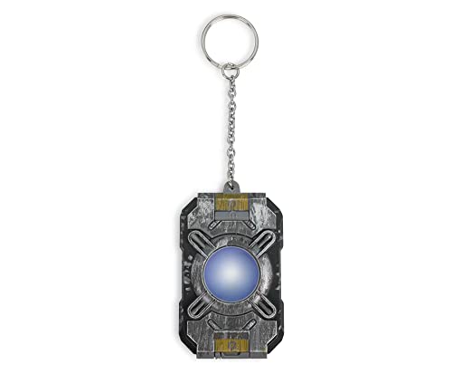 HALO Light-Up Cortana Chip Replica Pendant Keychain | Heavy Duty Car Key Ring Holder | Metal Brooch Badge Accessories For Backpack, Purse, Lanyard | Video Game Gifts and Collectibles