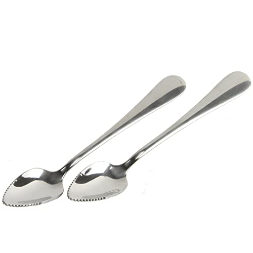 Chef Craft Serrated Grapefruit Spoon, 6.5 inches in length 2 piece set, Stainless Steel