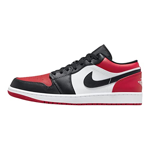 Nike Jordan Mens Air Jordan 1 Low 553558 612 Bred Toe, Gym Red/White-black, Size 8