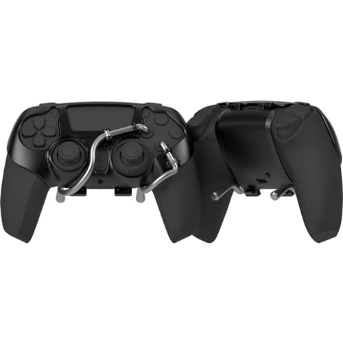 EXknight Leverback FPS Mechanical Paddles Attachment, Back Buttons Gaming Paddles for PS5 Controller (Black)