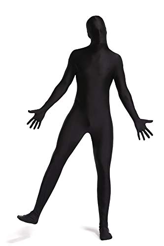 woahee Spandex Suit Full Body Suit, Men Women Zentai Suit Adult Costume Black X-Large