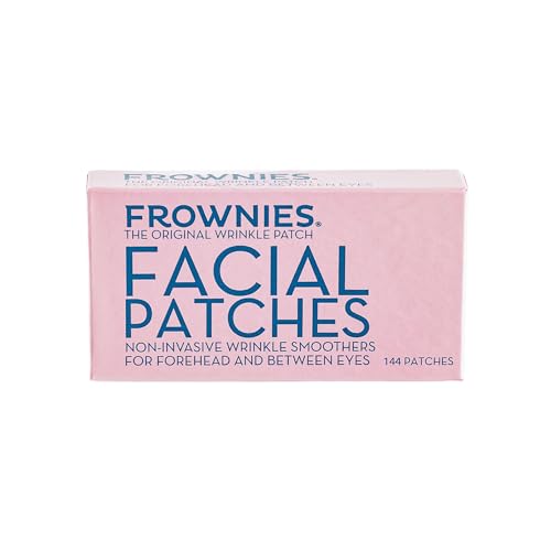 FROWNIES Forehead and Between the Eyes Wrinkle Patches - Hypoallergenic Facial Patches to Smooth & Soften Forehead Wrinkles & Eleven Lines - For Overnight Use, 144 Patches