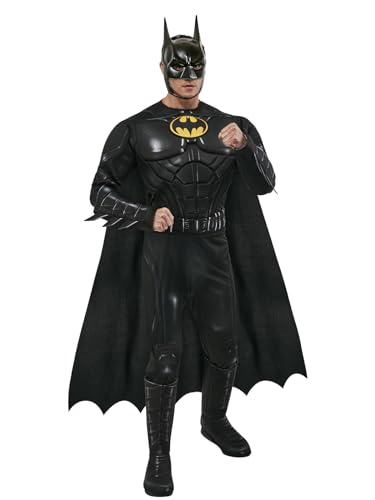 Rubie's Men's DC Comics Flash The Movie Batman (Keaton) Deluxe Costume, As Shown, Medium