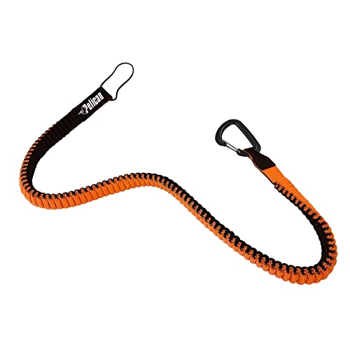 Pelican Paddle Leash and Leash Fishing Rod - Paddle Holder - Kayak Accessories Strechable Coiled Rod for Kayak and SUP Paddles