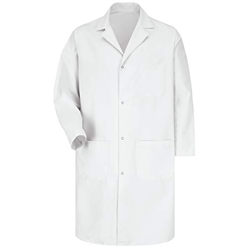 Red Kap Mens Rk With Pockets Medical Lab Coat, White, Large US