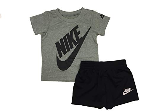Nike Baby Boy's Dri-FIT Logo Graphic T-Shirt & Shorts Two-Piece Set (Infant) Black 12 Months (Infant)