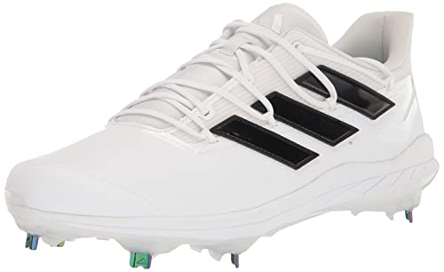 adidas Men's Adizero Afterburner 8 Baseball Shoe, White/Core Black/White, 9.5