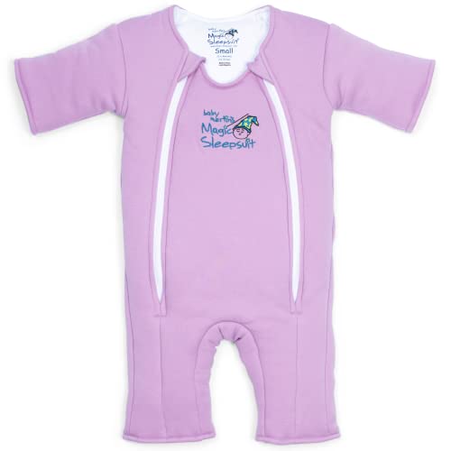 Magic Sleepsuit Baby Merlin's 100% Cotton Baby Transition Swaddle - Baby Sleep Suit - Lavender - 3-6 Months