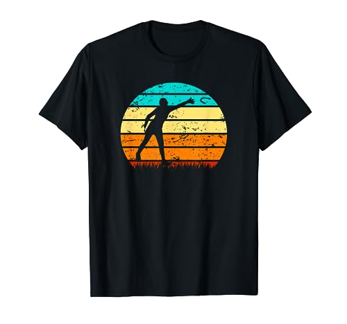 Retro Sunset Horseshoe Pitching Game T-Shirt