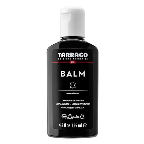 Tarrago Leather Balm Conditioner- Nourishes and Restores Color for Smooth, Patent, Exotic, and Reptile Leather - 4.23oz - Black #18