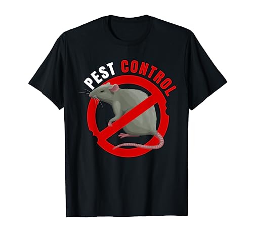 Pest Control Mouse Rat Stop Sign Deratization T-Shirt