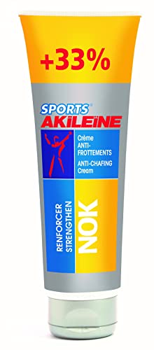 Akileine SPORTS AKILEINE NOK Anti-Chafing Cream Sports – Comfort & Well-Being w/ Every Application – Ideal Running Shoes，Ski-Boots，Cycling Shorts，Skates – Water & Perspiration Resistant – Great Chamois Cream (100 ml.)