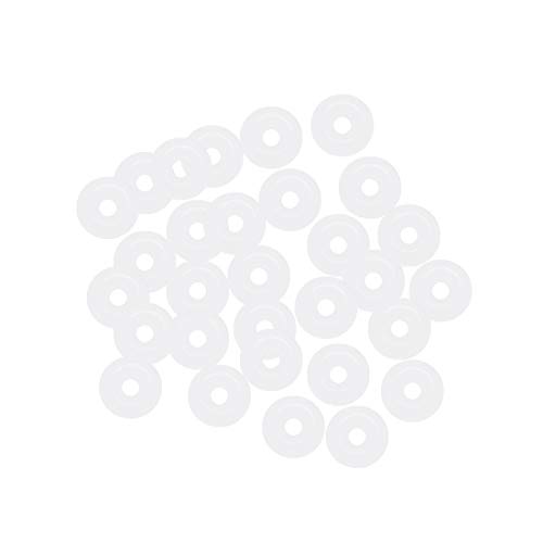uxcell Silicone O-Rings, 4mm OD 1mm ID 1.5mm Width VMQ Seal Gasket for Compressor Valves Pipe Repair, White, Pack of 30