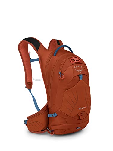 Osprey Raptor 10L Men's Biking Backpack with Hydraulics Reservoir, Firestarter Orange