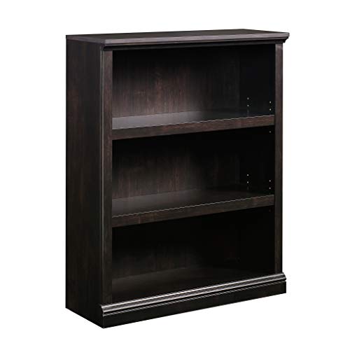 Sauder Miscellaneous Storage 3-Shelf Bookcase/ book shelf, Estate Black finish