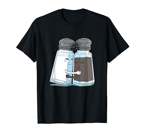 Cute Salt Pepper Shaker Hugs Funny T-Shirt