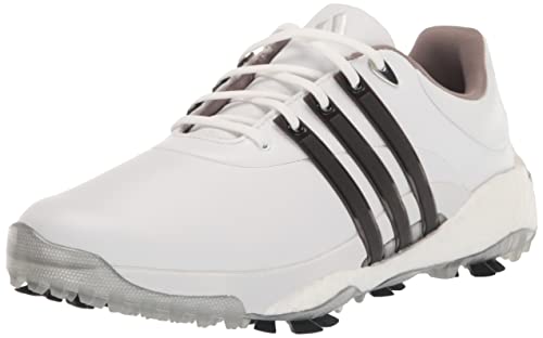 adidas Men's Tour360 22 Golf Shoes, Footwear White/Core Black/Silver Metallic, 10.5